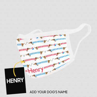 Personalized Dog Gift Idea - Dogs With Balls For Dog Lovers - Cloth Mask